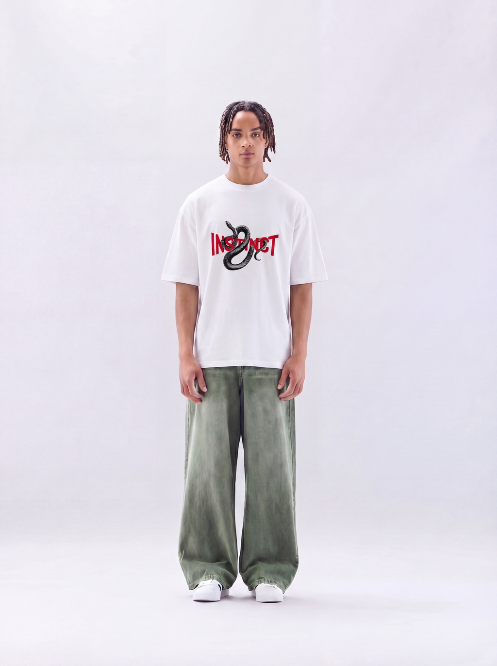 Embroidered Instict oversized Tee